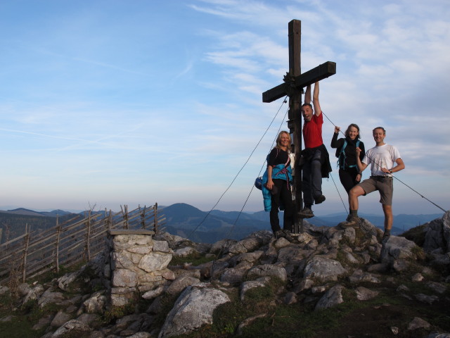 Christiane, Dieter, Irene und ich auf der Roten Wand, 1.505 m