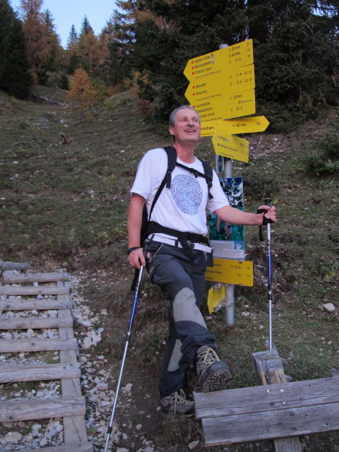 Erich am Weg 201 zwischen St&uuml;dl-Denkmal und Dr. Heinrich-Hackel-H&uuml;tte (25. Okt.)
