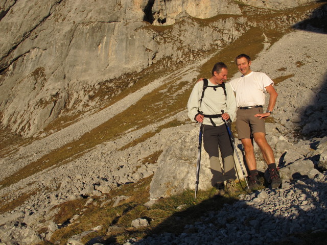 Erich und ich am Weg 211 zwischen Dr. Heinrich-Hackel-H&uuml;tte und 's Stiegl (26. Okt.)