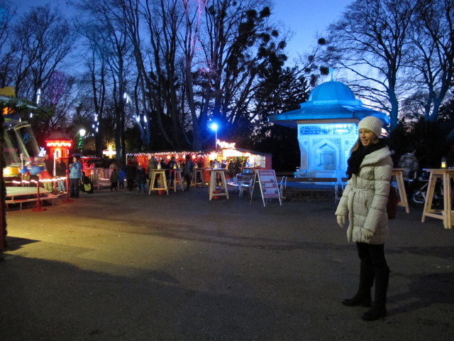 Daniela am Weihnachtsmarkt im Türkenschanzpark