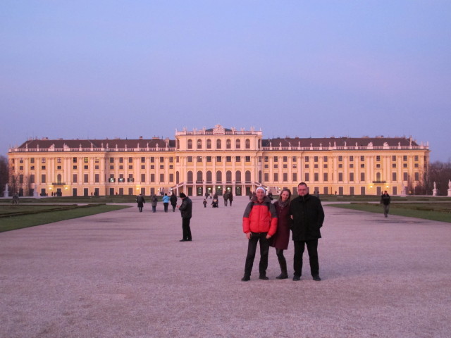 Ich, Andrea und Stefan im Schlosspark