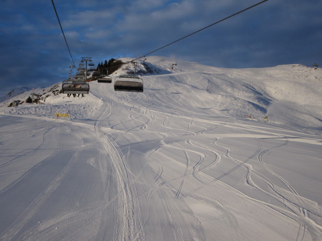 Weltcupabfahrt von der R&auml;tikonbahn aus