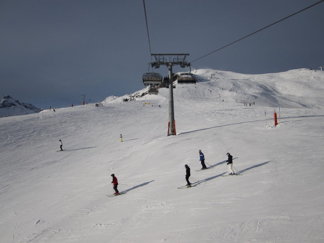 Weltcupabfahrt von der R&auml;tikonbahn aus