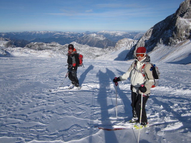 Dieter und Irene am Hallst&auml;tter Gletscher (31. Dez.)