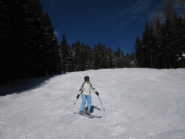 Mama auf der Hahngrabenabfahrt