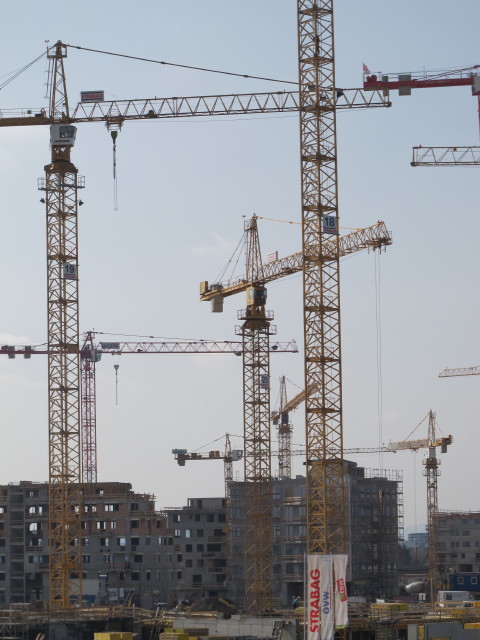 Seestadt Aspern vom aspern Infopoint aus