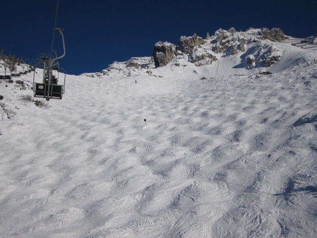 Olympiaabfahrt Riesenslalom Birgitzköpfl von der Birgitzköpflbahn aus