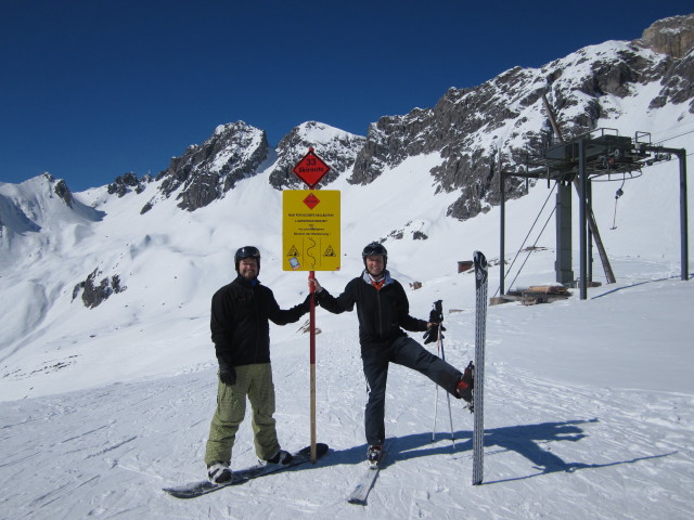 Markus und ich auf der Skiroute 'Mattun' (8. M&auml;rz)