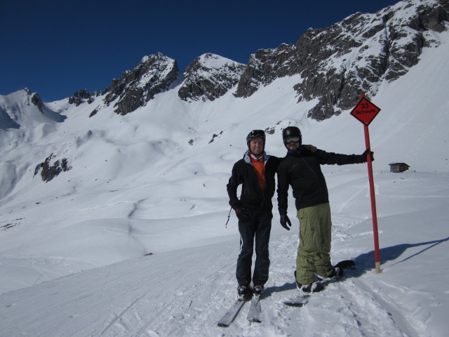 Ich und Markus auf der Skiroute 'Mattun' (8. M&auml;rz)