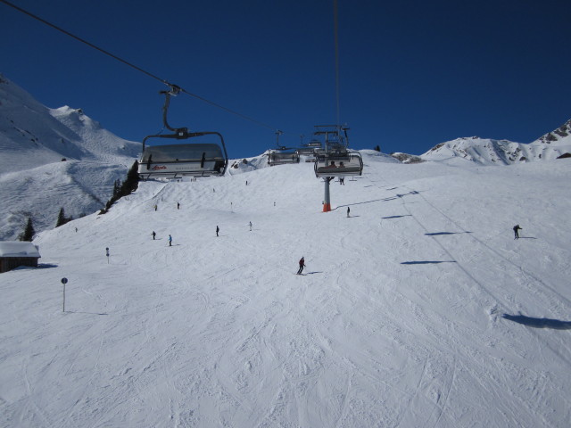Abfahrt 'Kriegeralpe - Petersboden - Oberlech - Lech' von der Petersbodenbahn aus (9. M&auml;rz)