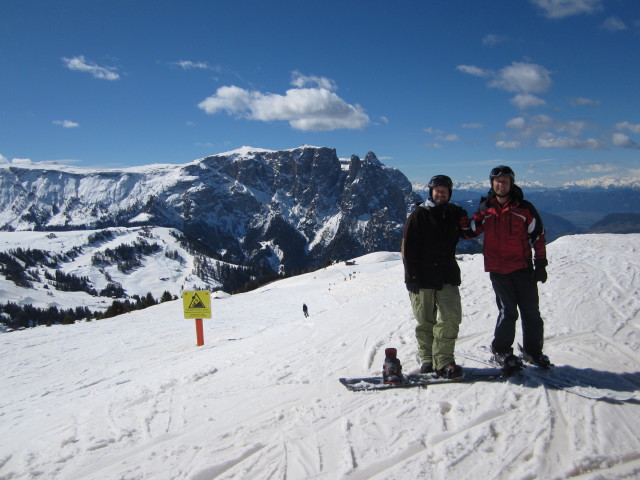 Markus und ich auf der Piste 'Puflatsch 1' (16. M&auml;rz)