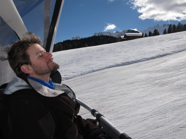 Markus im Sessellift Floralpina (16. M&auml;rz)