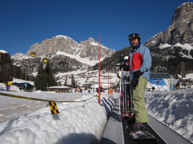 Markus bei der Talstation des Sessellifts Costes da l'Ega, 1.544 m (17. M&auml;rz)