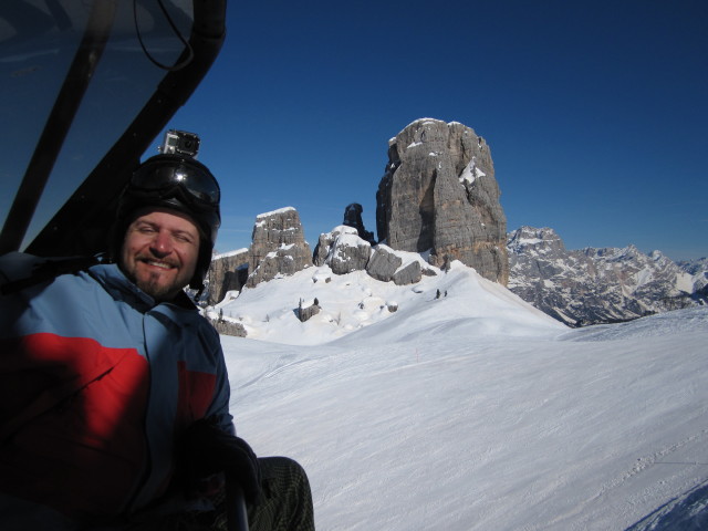 Markus im Sessellift 5 Torri (17. März)