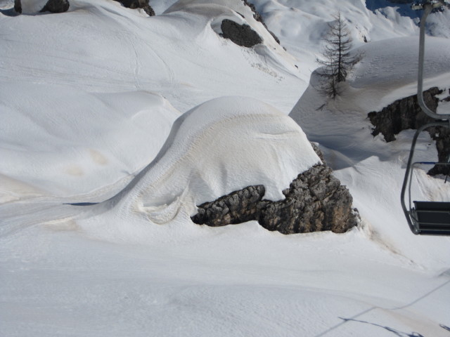 neben dem Sessellift Fedare/Croda Negra (17. M&auml;rz)