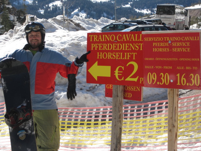 Markus auf der Piste 'Armentarola' (17. M&auml;rz)