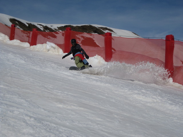 Markus auf der Piste 'Valvacin' (18. März)