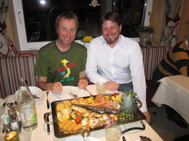 Ich und Markus im Hotel Freina (18. M&auml;rz)
