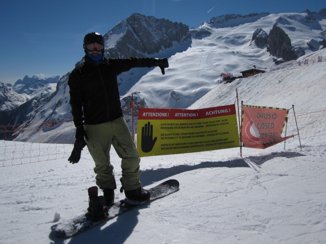 Markus am Passo Padon (19. M&auml;rz)