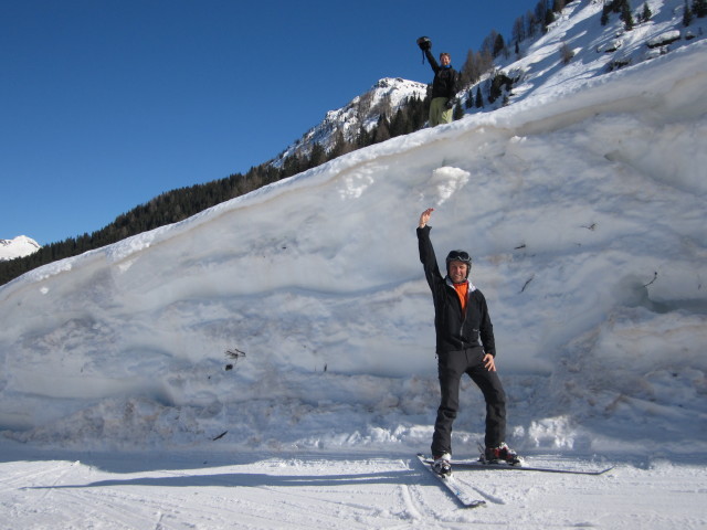 Markus und ich auf der Piste 'Pordoi' (19. M&auml;rz)