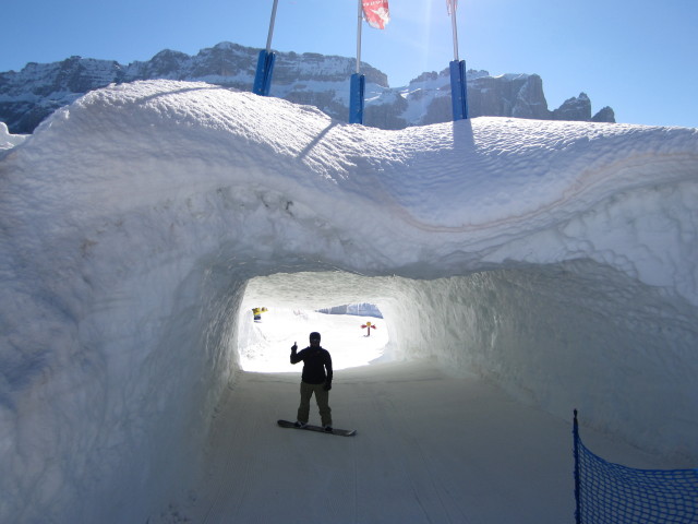 Markus im Snowpark beim Sessellift Comici I (20. M&auml;rz)