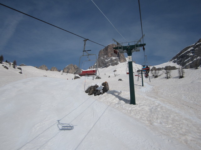 Sessellift Fedare/Forcella Nuvolau (21. M&auml;rz)