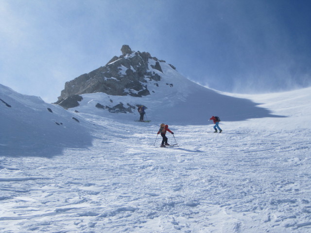 Christoph und Kai zwischen Bockkar und Hinterem Daunkopf (14. Apr.)