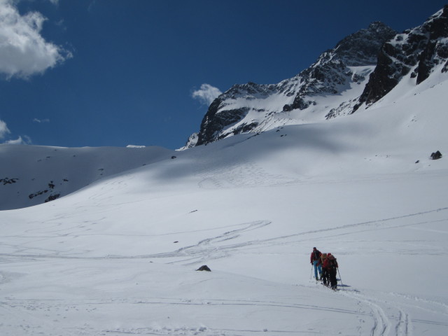 Kai, Christoph und Gudrun zwischen Bockkar und Sulztalferner (14. Apr.)
