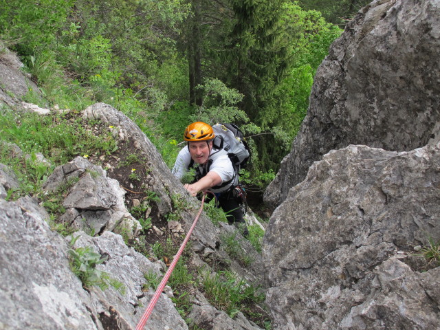 Draschgrat light: Erich in der zweiten Seill&auml;nge