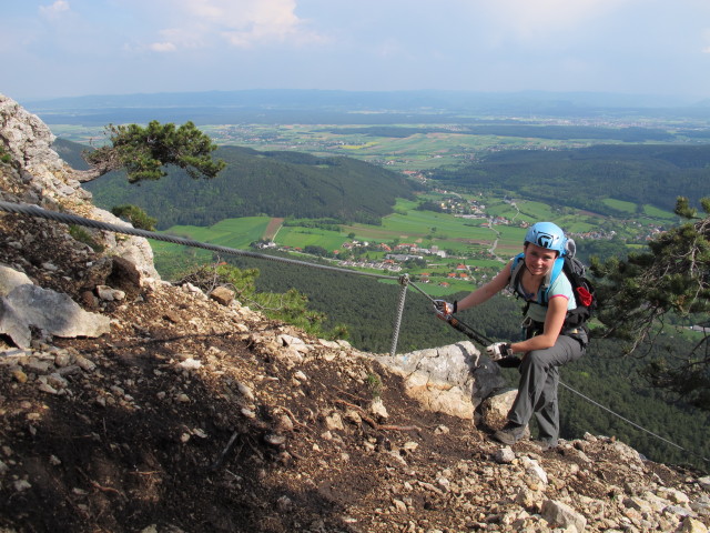 Gebirgsvereins-Klettersteig: Diana zwischen Schneebergblick und Seilbr&uuml;cke