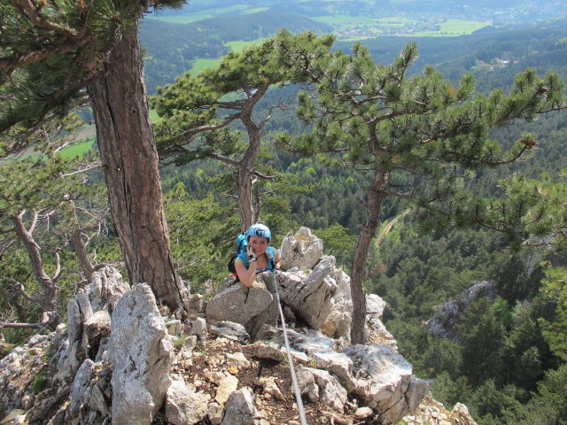 Gebirgsvereins-Klettersteig: Diana zwischen Schneebergblick und Seilbr&uuml;cke