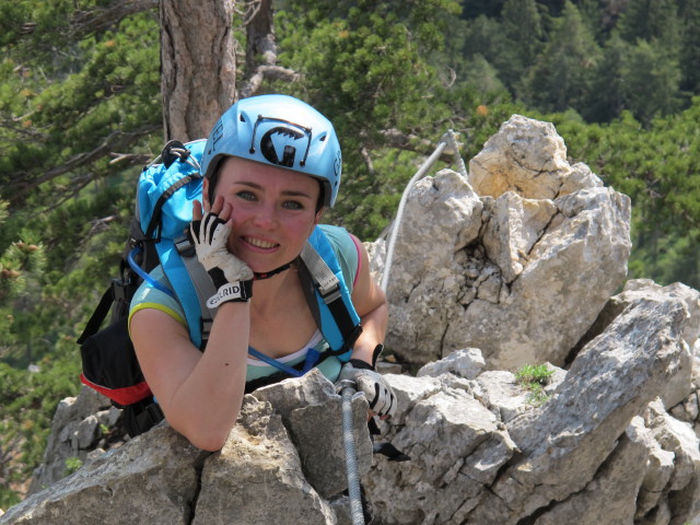 Gebirgsvereins-Klettersteig: Diana zwischen Schneebergblick und Seilbr&uuml;cke