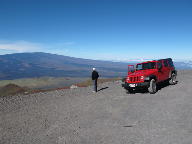 Papa auf der Mauna Kea Road (16. Mai)