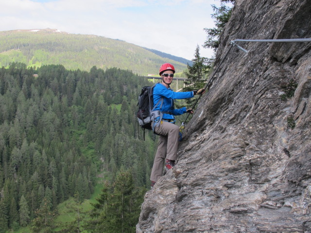 Peter Kofler-Klettersteig: Carmen im ersten Teil