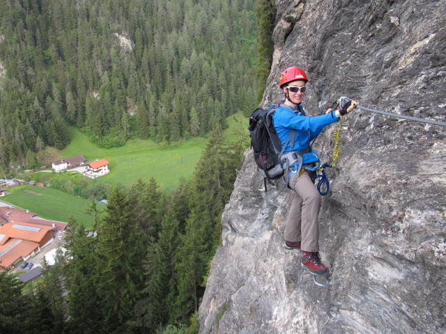 Peter Kofler-Klettersteig: Carmen im ersten Teil