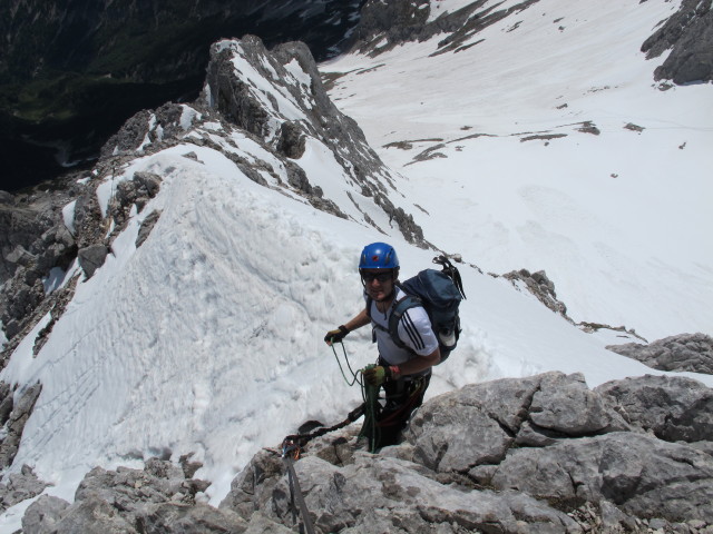 Bert-Rinesch-Klettersteig: Christian am Südgrat (7. Juni)