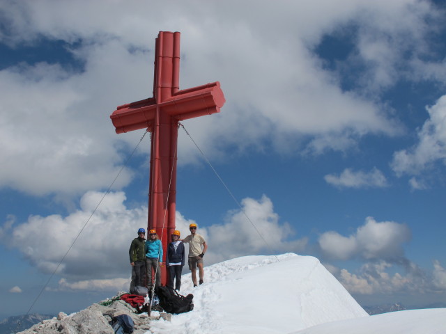 Christian, Sabrina, Hannelore und ich am Großen Priel, 2.515 m (7. Juni)