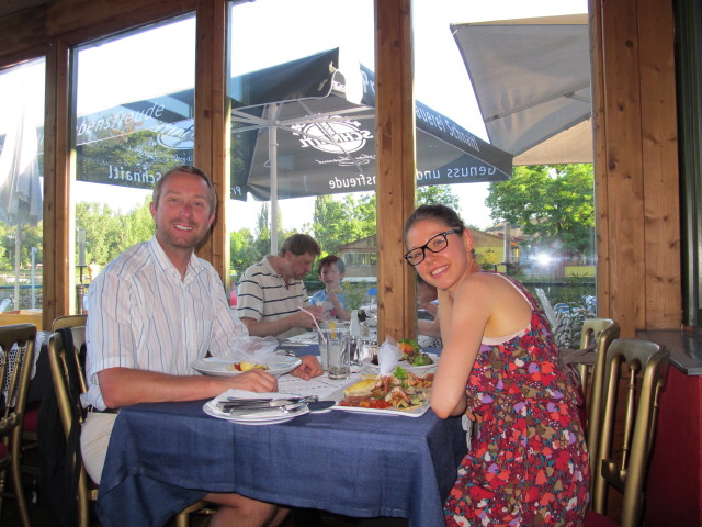 Ich und Daniela im 'La Creperie'