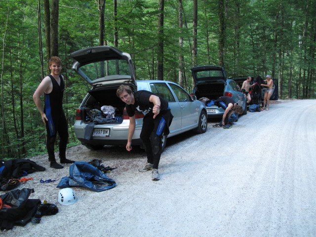 Dominik, Christian, Hannelore, Helmut und Josef im Rettenbachtal