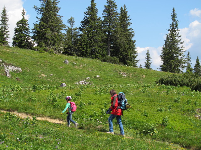 Anja-Liv und Kerstin zwischen Gsolhirn und T&ouml;rlweg