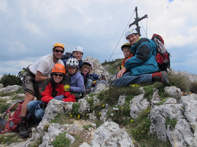 Ich, Kerstin, Anja-Liv, Florian, Katja-Lin, Tim und Stefan am T&ouml;rlkopf, 1.589 m