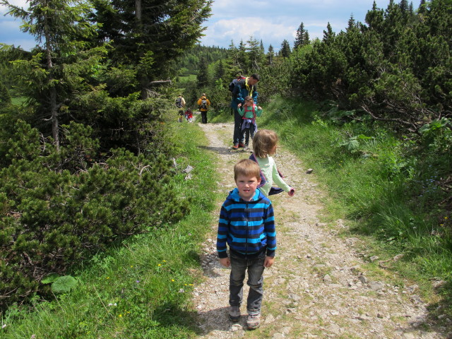 Tim, Stefan, Anja-Liv und Katja-Lin zwischen Praterstern und H&ouml;llentalaussicht