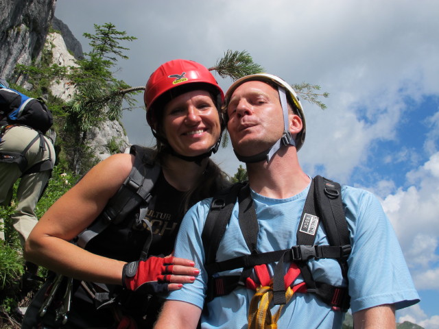 Doris und Daniel vor der Schl&uuml;sselstelle