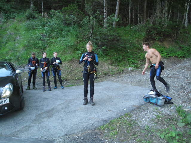 Stephan, Sonja, Cathrin, Miriam und Christoph auf der Pl&ouml;ckenpass-Stra&szlig;e