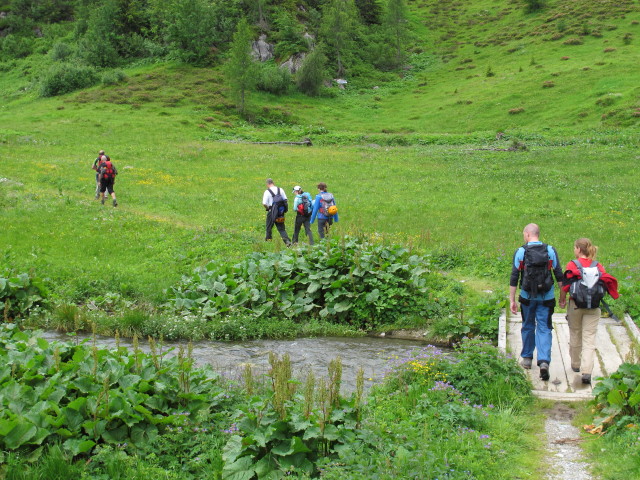 Helmut, Ernst, Erich, Diana, Hannelore, Daniel und Doris am Obstanser Boden