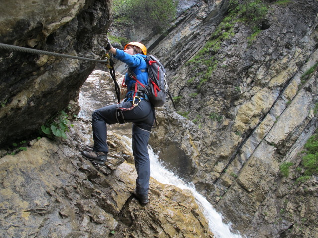 Millnatzenklamm-Klettersteig: Hannelore im Sektor 5