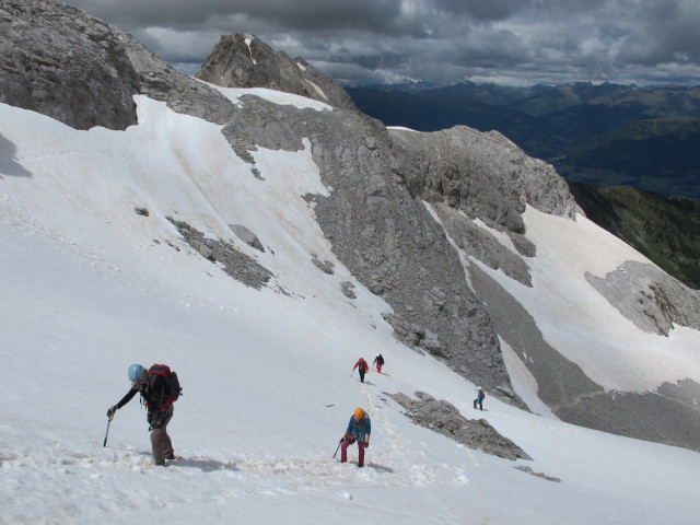 Evelyn, Miriam, Erwin, Dominika und Wolfgang zwischen Gro&szlig;e Kinigat-Klettersteig und Gro&szlig;e Kinigat