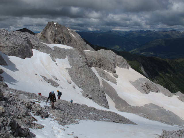 Erwin, Evelyn, Miriam und Wolfgang zwischen Gro&szlig;e Kinigat-Klettersteig und Gro&szlig;e Kinigat