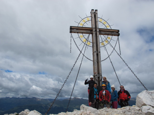 Dominika, Wolfgang, ich, Evelyn, Miriam und Erwin auf der Gro&szlig;en Kinigat, 2.689 m