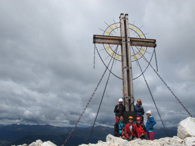 Dominika, Wolfgang, ich, Erwin, Evelyn und Miriam auf der Gro&szlig;en Kinigat, 2.689 m